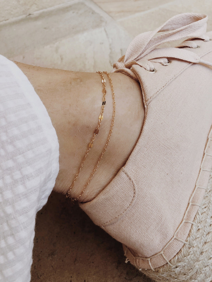 Layered Delicate Anklet