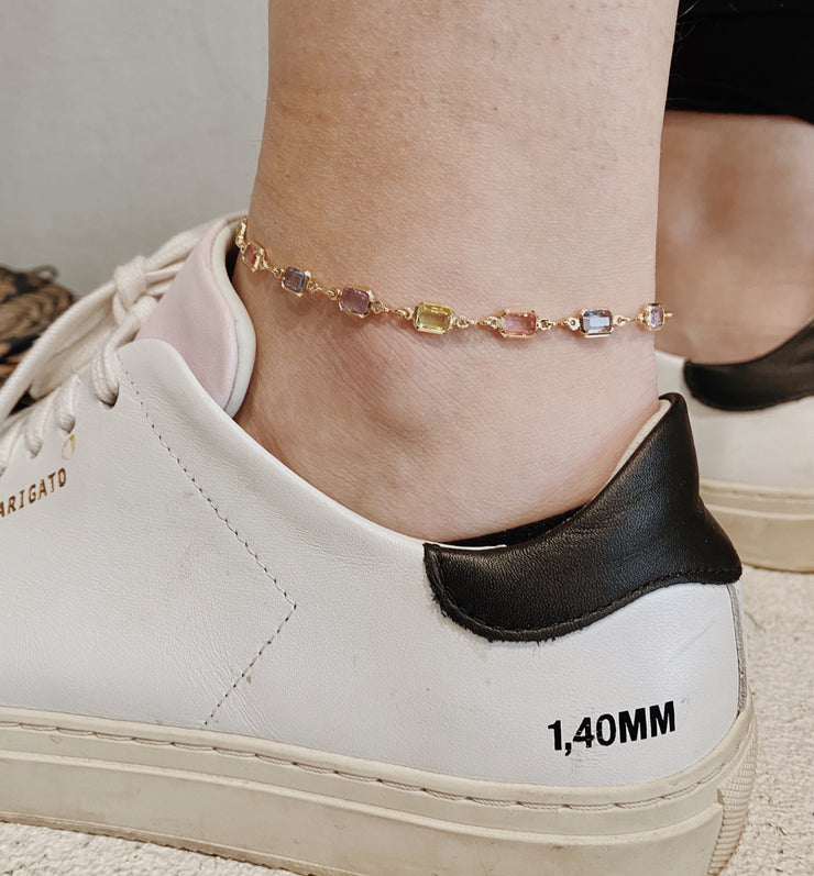 Gem Linked Anklet