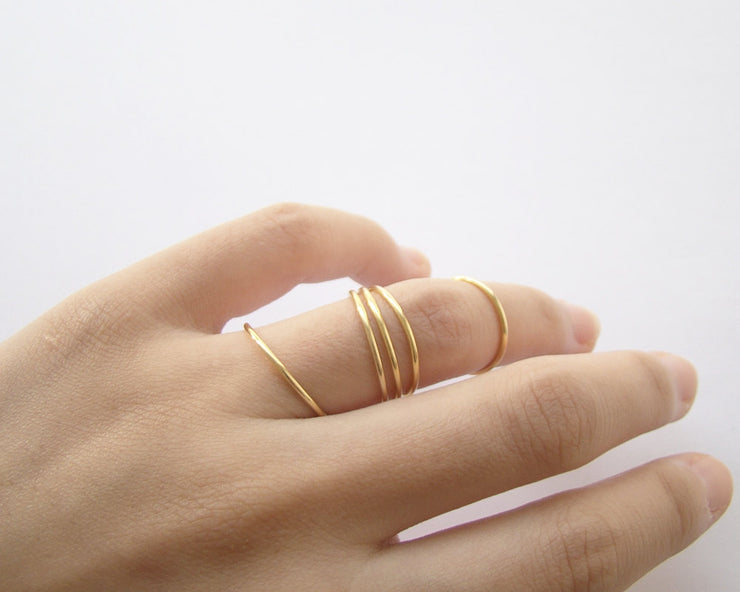 The Smooth Stacking Ring in 14k Yellow Gold Filled