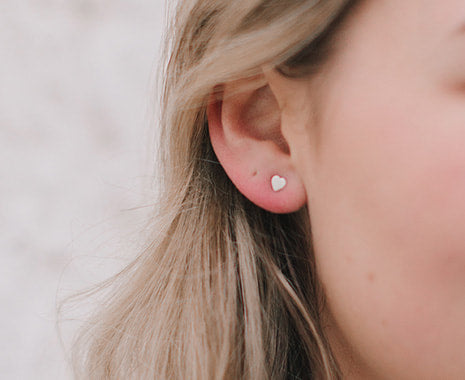 Tiny Heart Studs