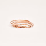 Rose Gold hammered stacking ring