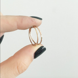 Rose Gold hammered stacking ring